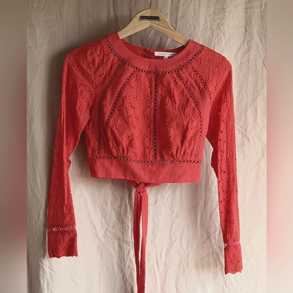 Endless Rose Eyelet Crop Top